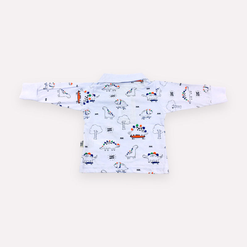 Blusa Masculina Brincar E Arte Polo Dinossauro Meia Malha