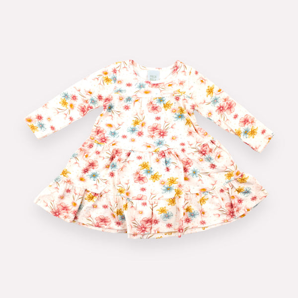 Vestido Manga Longa Pulla Bulla Floral