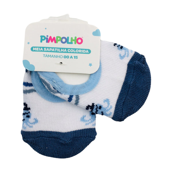 Meia Sapatilha Pimpolho Colorida Polvo - 00/15