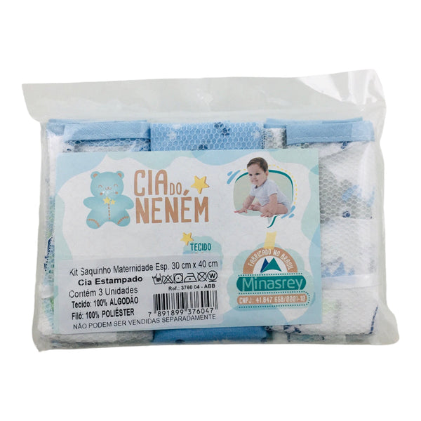 Kit Saquinho De Materinade Cia Do Nenem 3 Peças