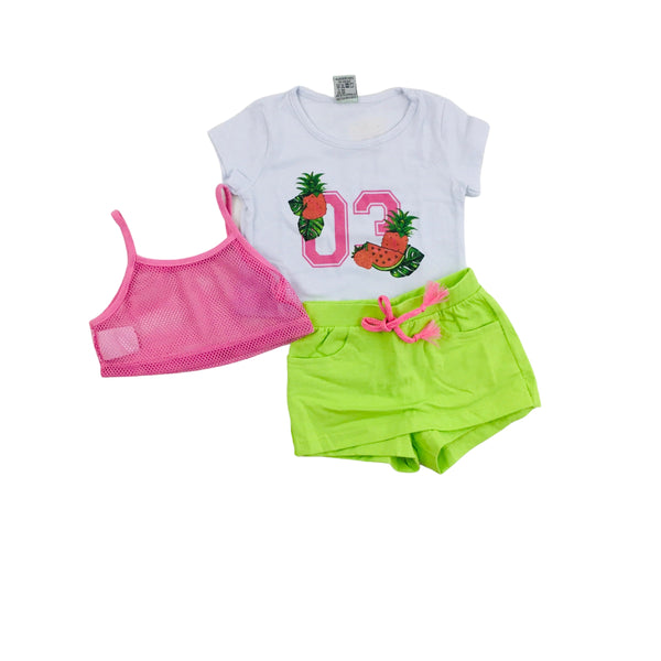 Conjunto Feminino Have Fun 03 Frutas Cotton Tela