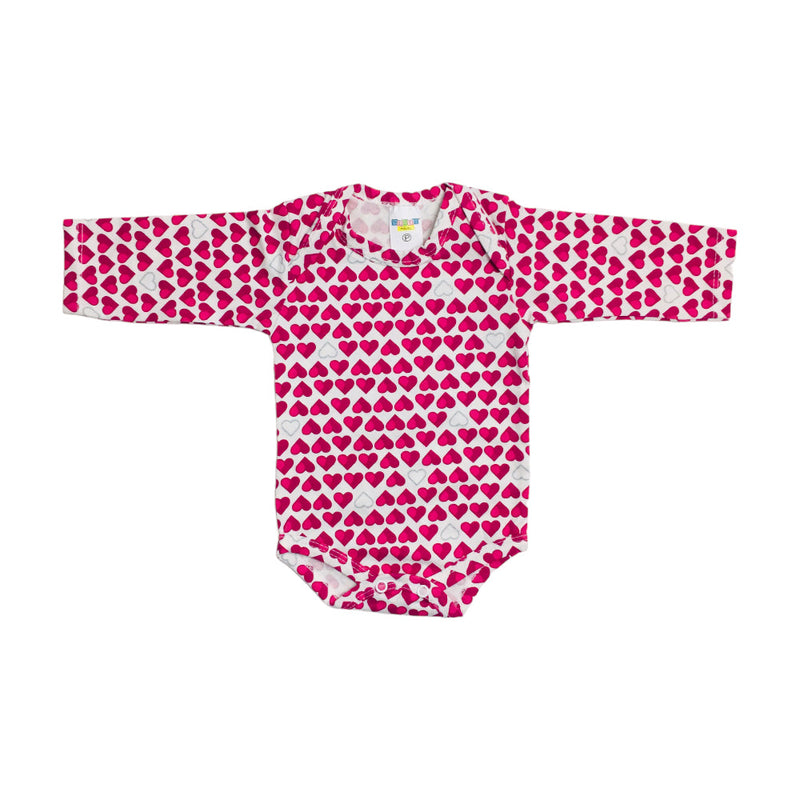Body Feminina Gente Miuda Manga Longa Cotton Estampado