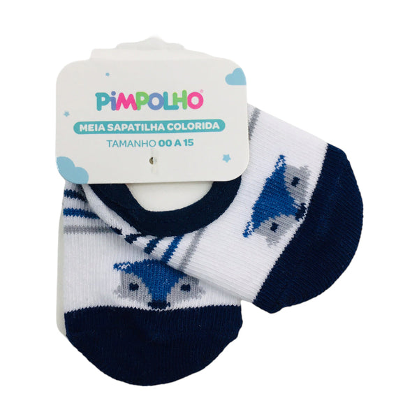 Meia Sapatilha Pimpolho Colorida Raposa - 00/15