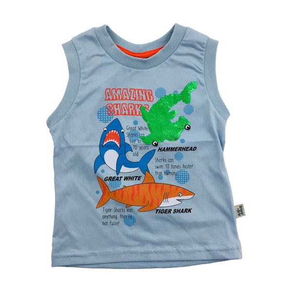 Machão Brincar E Arte Amazing Sharks Meia Malha