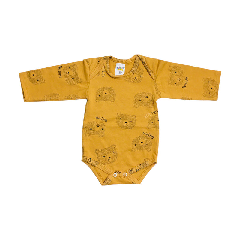 Body Feminina Gente Miuda Manga Longa Cotton Estampado