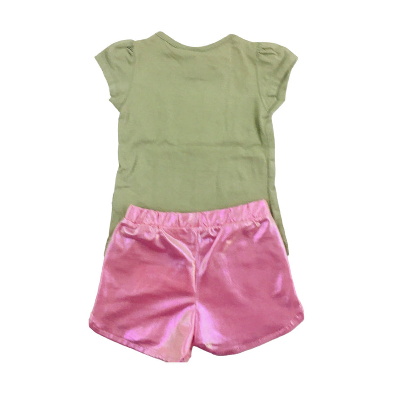 Conjunto Feminino Brincar E Arte Fabulous Blusa Meia Mmanga E Short Malha Shine
