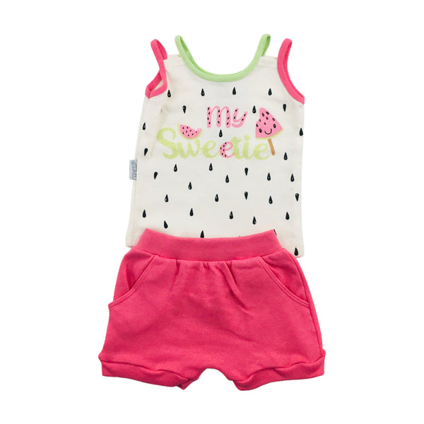 Conjunto Feminino Yuks Melancia Blusa Alcinha E Short