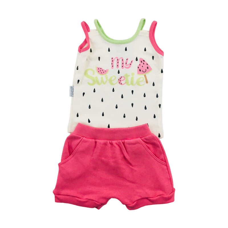 Conjunto Feminino Yuks Melancia Blusa Alcinha E Short