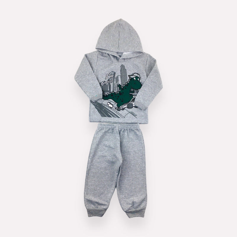 Conjunto Masculino Moleton Dino No Skate