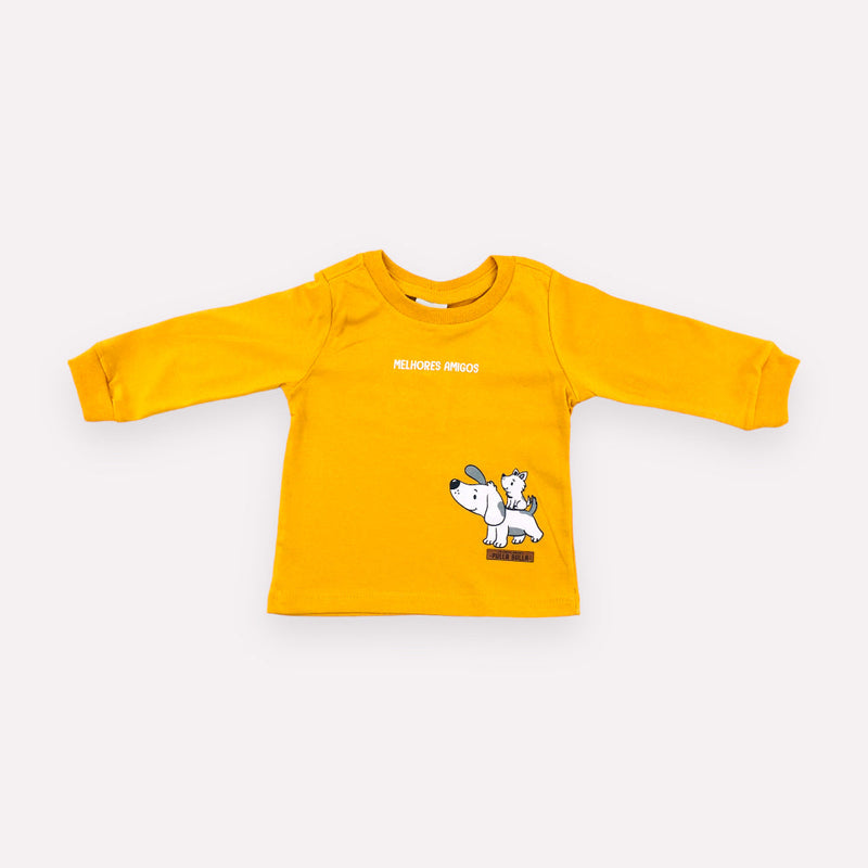 Camiseta Manga Longa Pulla Bulla Melhores Amigos
