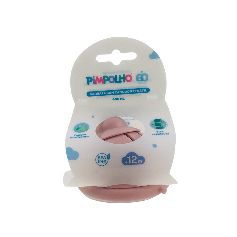 Garrafa Pimpolho Feminina Com Canudo Retratil 400Ml Tigresa