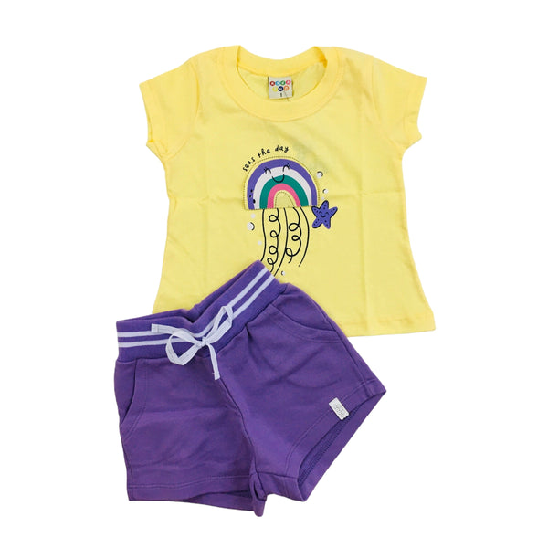 Conjunto Feminino Have Fun Blusa Seas The Day E Short Retilinea