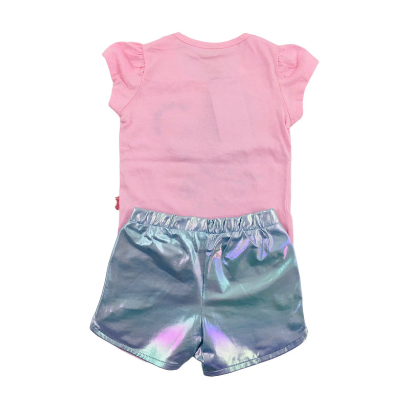 Conjunto Feminino Brincar E Arte Fabulous Blusa Meia Mmanga E Short Malha Shine