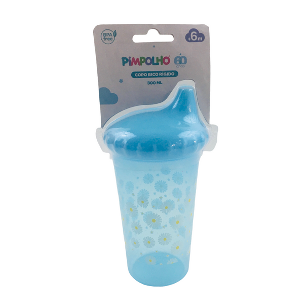 Copo Pimpolho Feminino Bico Rigido 300Ml Floral