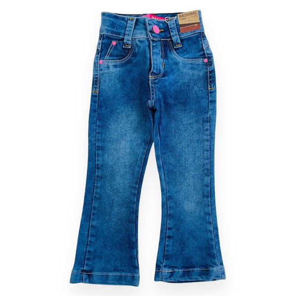Calça Feminino Nacional Jeans Bebê Reta