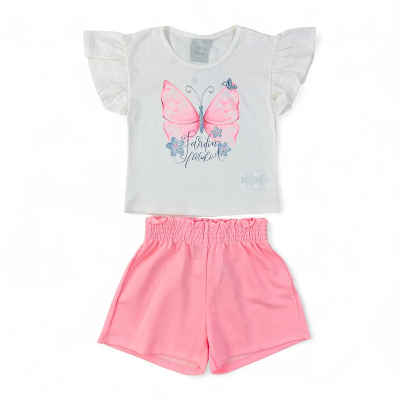 Conjunto Pulla Bulla Infantil Menina Jardim Florido