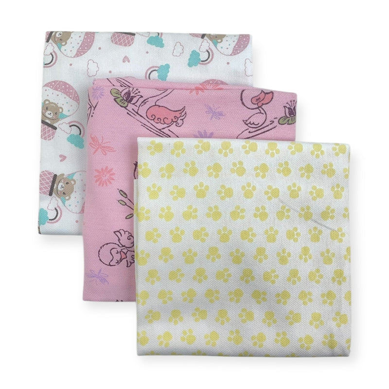 Kit Manta Cueiro Parapipi  Estampado 3 Peças