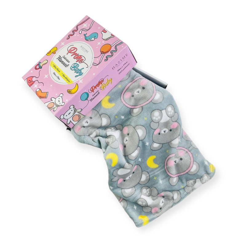 Cobertor Flannel Hazime Puppy Prime Baby - Cinza - 90 X110 Cm