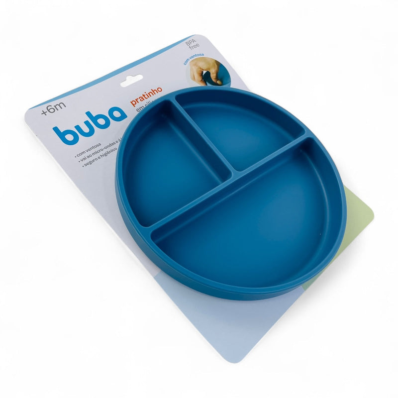 Pratinho com Ventosa Buba Silicone Infantil Antiderrapante