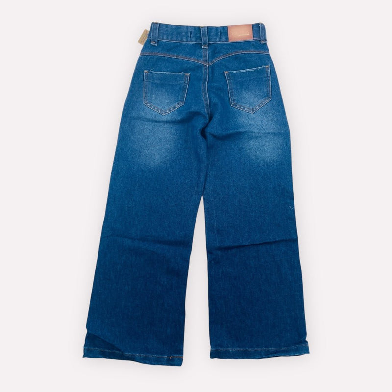 Calça Juvenil Nacional Jeans Wide Leg