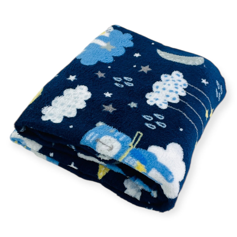 Manta Confort Puf 90 X110 Cm - Marinho