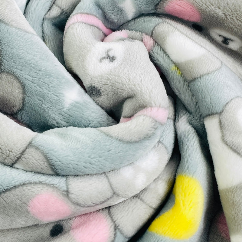 Cobertor Flannel Hazime Puppy Prime Baby - Cinza - 90 X110 Cm