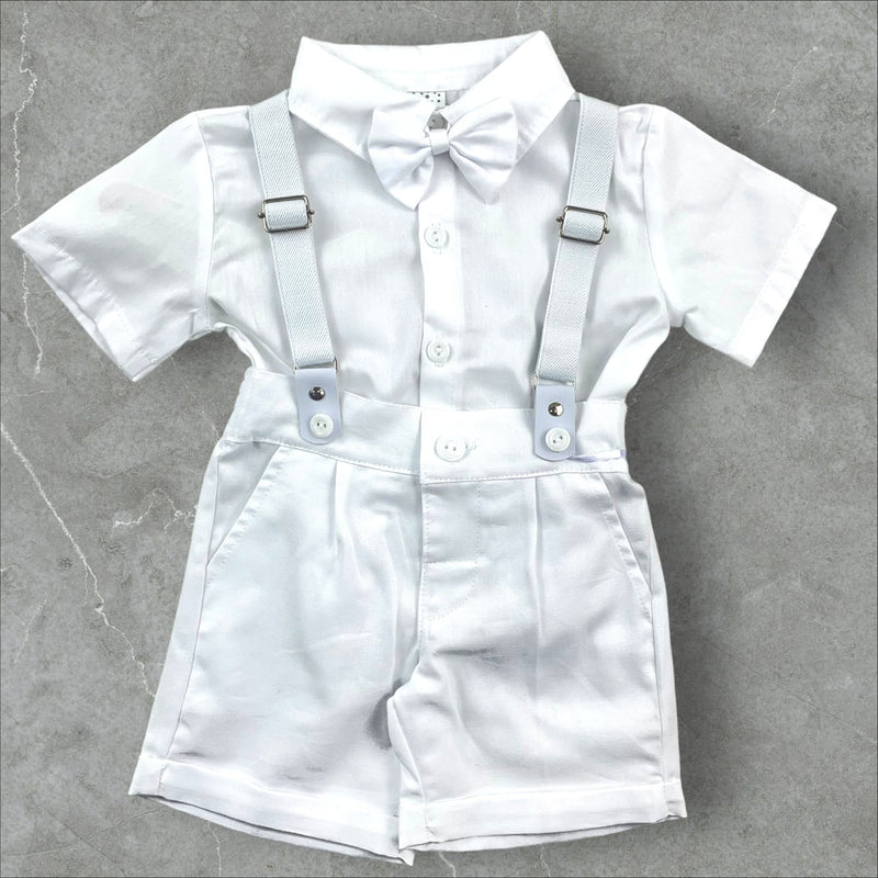 Conjunto Leley Kids Batizado Com Suspensório Liso