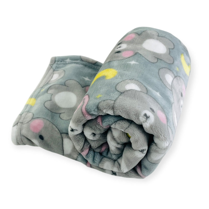 Cobertor Flannel Hazime Puppy Prime Baby - Cinza - 90 X110 Cm