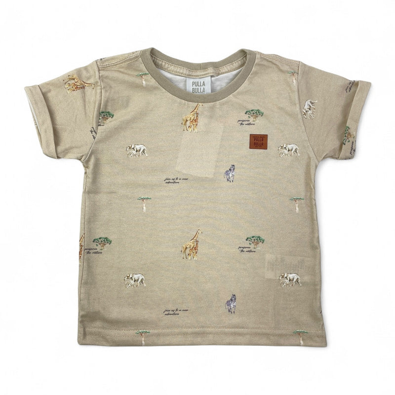 Camiseta Pulla Bulla Infantil Estampa Safari Algodão