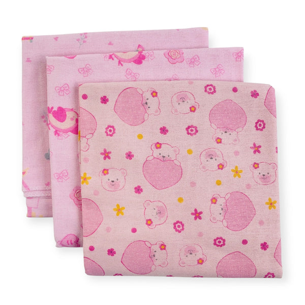 Cueiro Flanelado Caricia Baby Estampado Com 3 Peças