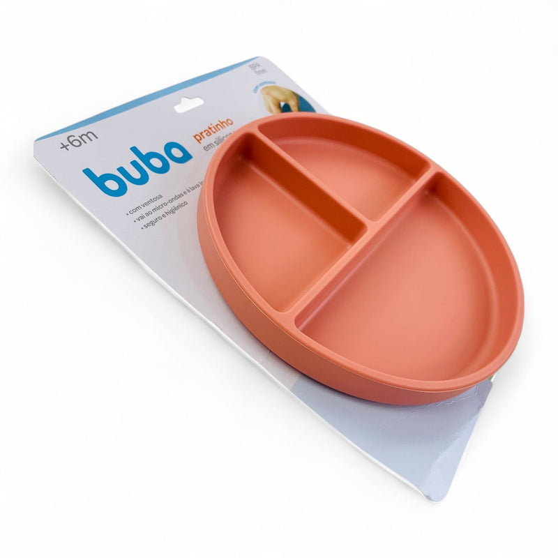 Pratinho com Ventosa Buba Silicone Infantil Antiderrapante