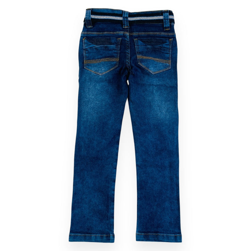 Calça Nacional Jeans Juvenil Reta  Com Cinto