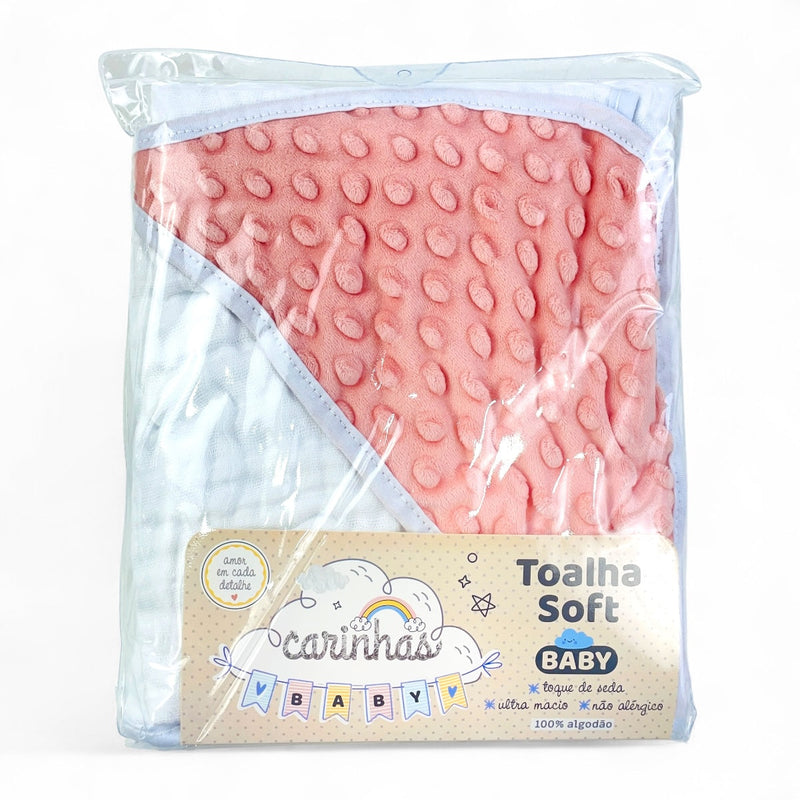 Toalha Soft Baby Carinhas Minasrey 100% Algodão Toque Seda