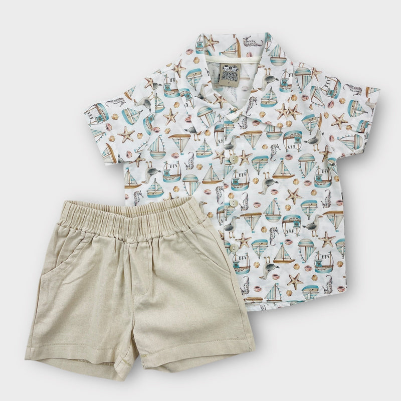 Conjunto Randa Mundu Estampado