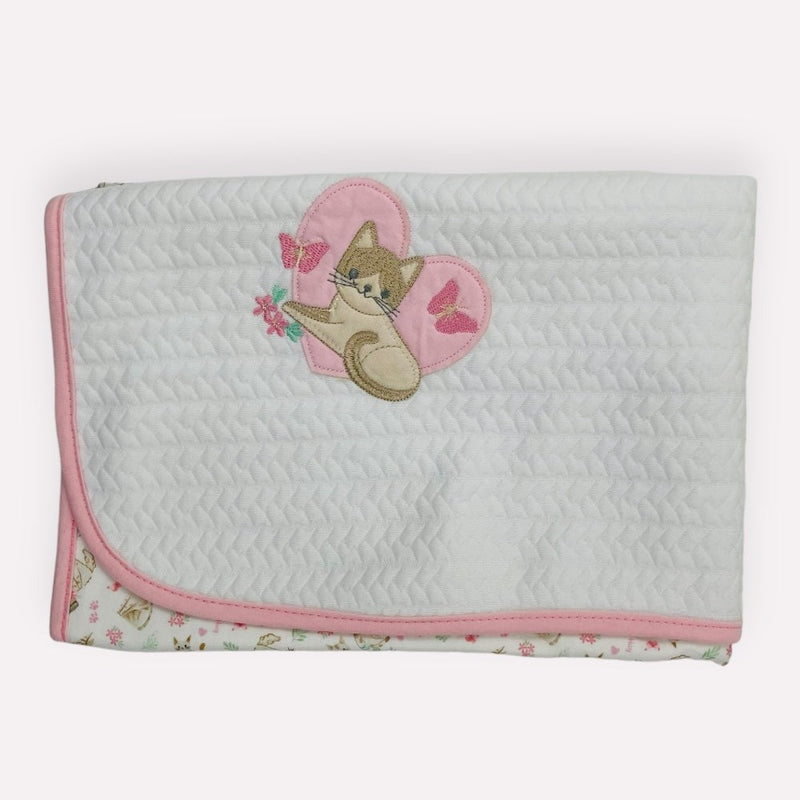 Manta Metalasse Hug Gatinhos - Rosa - 90 X70 Cm