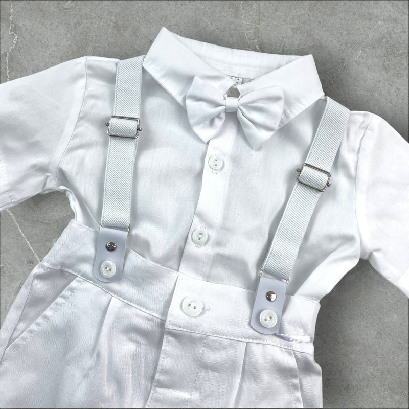 Conjunto Leley Kids Batizado Com Suspensório Liso