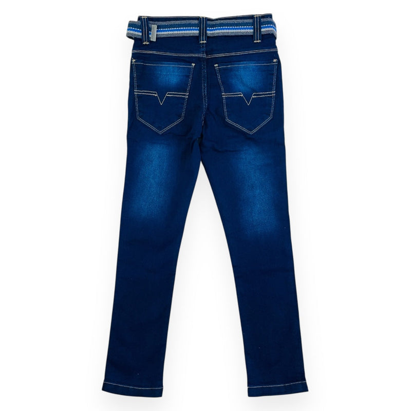 Calça Nacional Jeans Juvenil Skinny Com Cinto