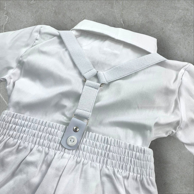 Conjunto Leley Kids Batizado Com Suspensório Liso