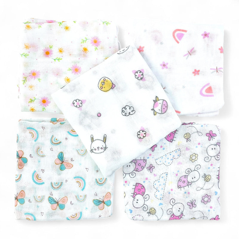 Fralda Luxo Mry Estampada Com Bainha 5 Peças
