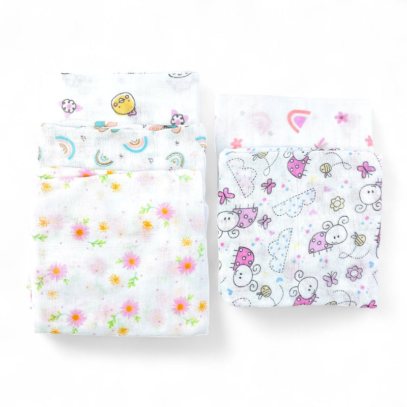 Fralda Luxo Mry Estampada Com Bainha 5 Peças