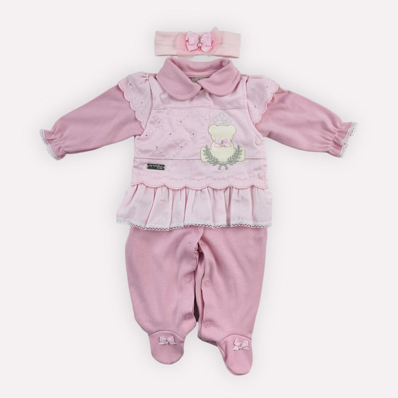 SaÍda De Maternidade Pipoquinhas Baby Ursa Princesa 4 Peças