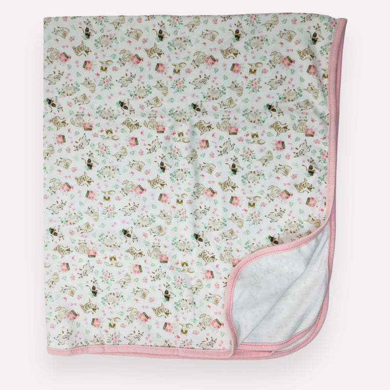 Manta Metalasse Hug Gatinhos - Rosa - 90 X70 Cm