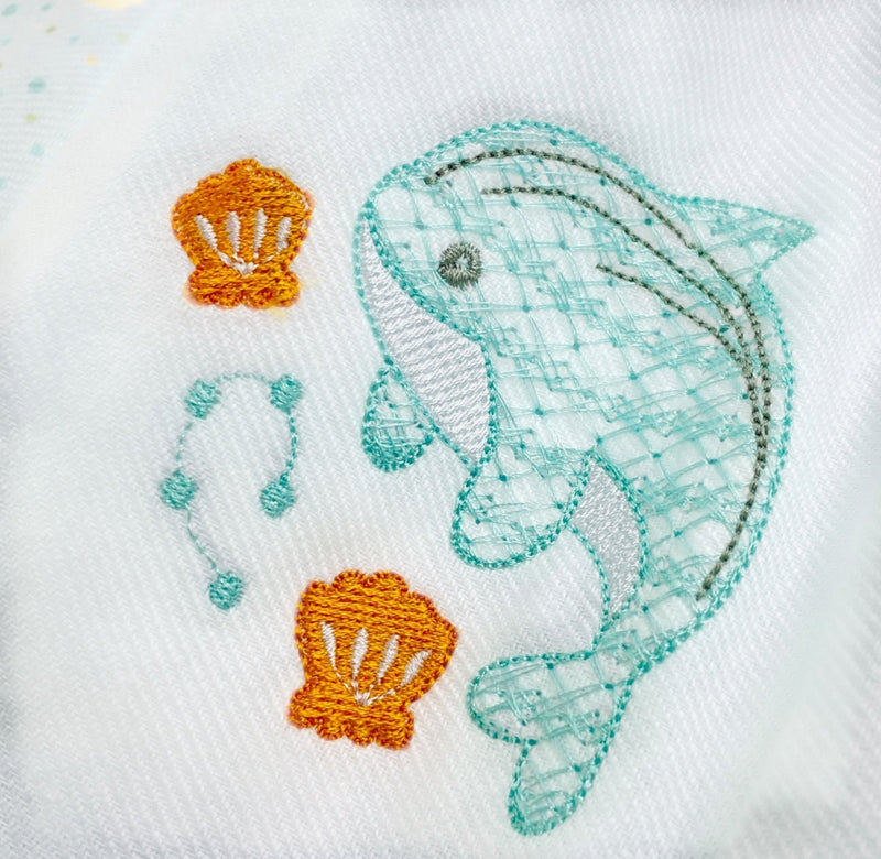 Kit Cueiro Rolinhos Baby Nice Baleia Peças - Verde - 80 X80 Cm