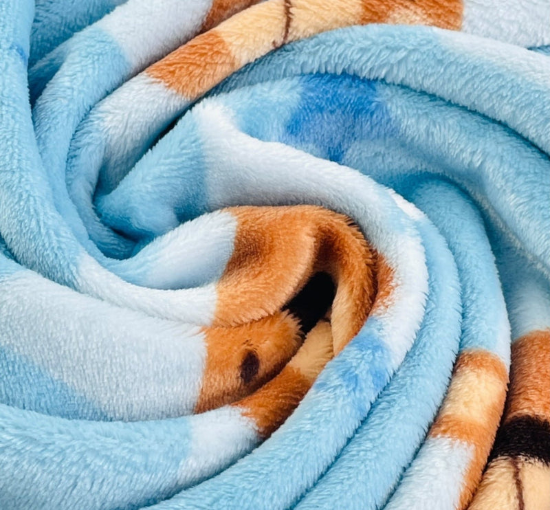 Cobertor Flannel Ted Prime Baby - Azul - 90 X110 Cm