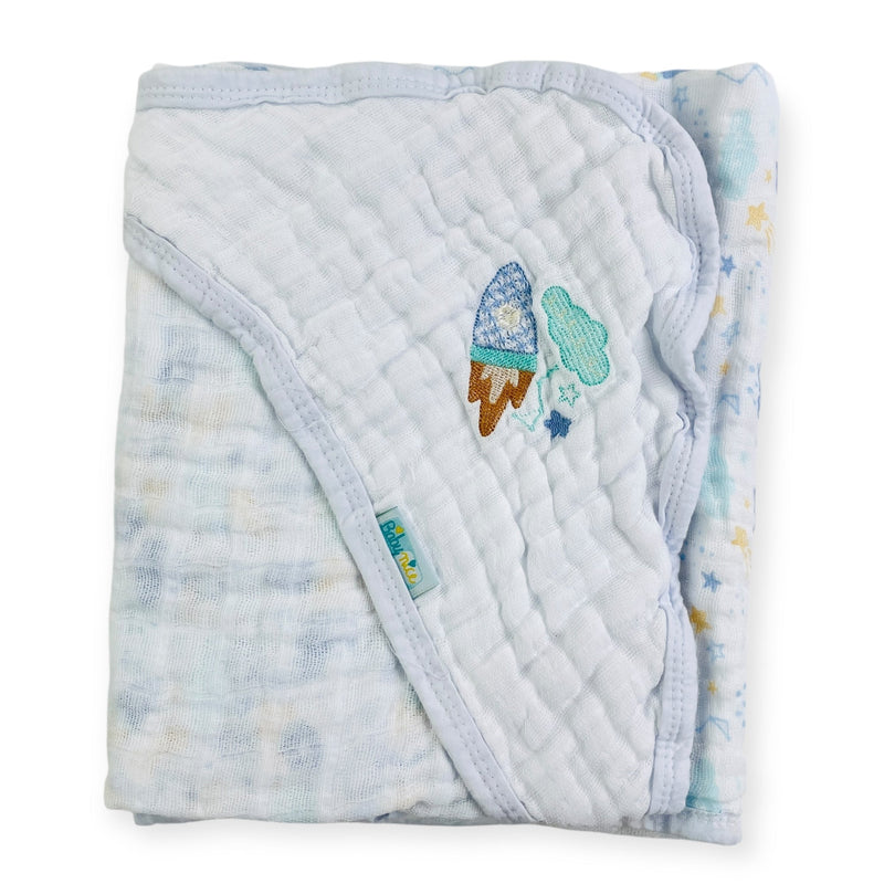 Toalha Soft Baby Nice Bordada E Estampada Com Capuz