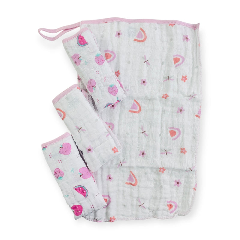 Pano De Boca Caricia Baby Soft Com 4 Unidades