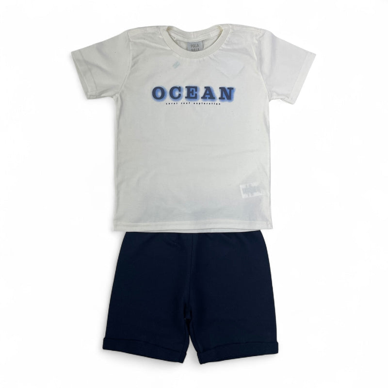 Conjunto Pulla Bulla Menino Ocean Coral