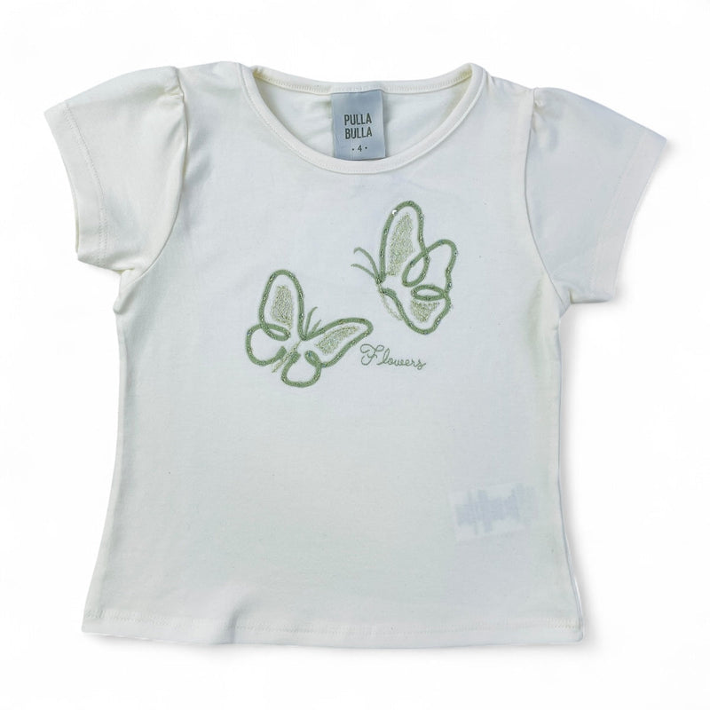 Conjunto Pulla Bulla Infantil com Saia Short e Blusa Borboleta