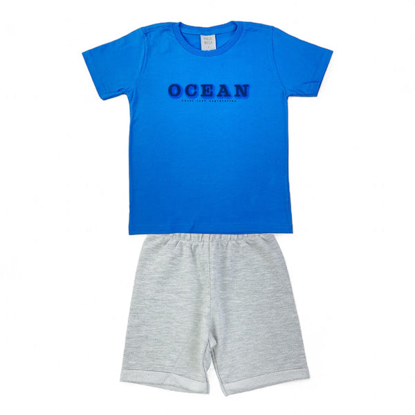 Conjunto Pulla Bulla Menino Ocean Coral