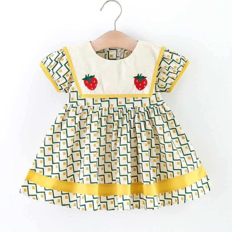 Vestido Infantil Geométrico Moranguinho